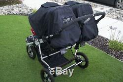 Bumble Ride High End Indie Twin Double Stroller Black/Red BumbleRide Clean