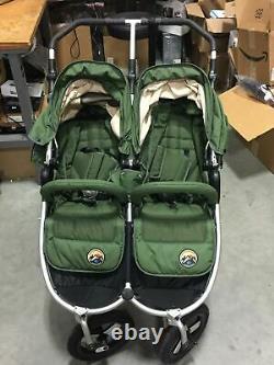 Bumbleride 2019 Indie Twin Double Seat Folding Baby Stroller in Camp Green