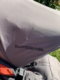 Bumbleride Bumble Ride Indie Twin Grey Adjustable Handle Double Stroller