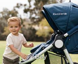 Bumbleride Indie Twin All Terrain Twin Baby Double Stroller Maritime Blue 2018