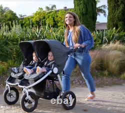 Bumbleride Indie Twin Compact Fold Baby Double Stroller Dawn Grey New