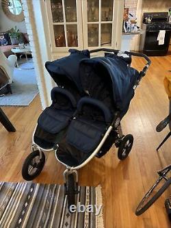 Bumbleride Indie Twin Compact Fold Baby Double Stroller Maritime Blue