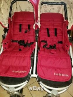 Bumbleride Indie Twin Double All Terrain Stroller, Red