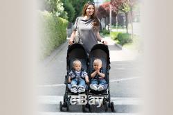 CHICCO Passeggino Echo Twin Garnet Doppio Duo Gemelli Gemellare Double Stroller