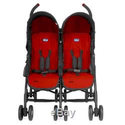 CHICCO Passeggino Echo Twin Garnet Doppio Duo Gemelli Gemellare Double Stroller