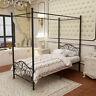 Canopy Bed Frame Twin/full Size Metal Platform Princess For Girls Kids Adult