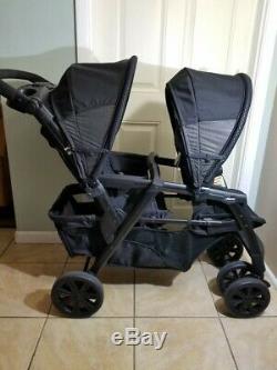 Chicco Cortina Together Double Twin Stroller, Black