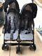 Chicco Echo Twin Side By Side Baby Toddler Kids Double Umbrella Stroller, Coal