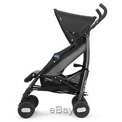 Chicco Echo Twin Side by Side Baby Toddler Kids Double Umbrella Stroller, Coal