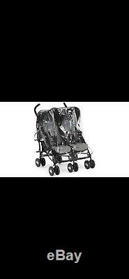 Chicco Echo Twin Stroller Double Baby Pushchair (Coal Grey)