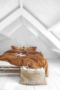 Cinnamon Color Washed Cotton Duvet Duvet Cover Twin Queen King Full Double Size