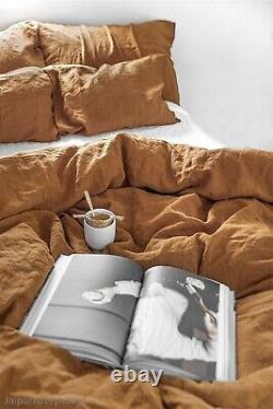 Cinnamon Color Washed Cotton Duvet Duvet Cover Twin Queen King Full Double Size