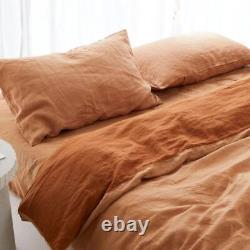 Cinnamon & Sandalwood cotton duvet cover / dual color duvet cover with 4 pillow