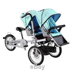 City Select Lux Twin Tandem 2Baby Stroller Pushchair Mom Bicycle Tricycle 16Inch