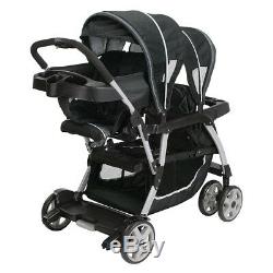 Collapsible Double Stroller Twin Seat Baby Infant Jogger Travel System Foldable