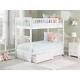 Columbia Bunk Bed Twin Over Twin With 2 Urban Bed Drawers In White