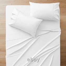 Comfort Style 600TC Egyptian Cotton Sheet Set/Duvet Set/Fitted/Flat White Solid