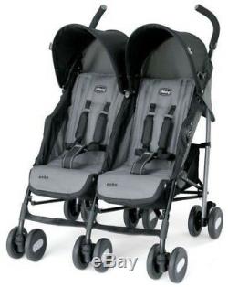 Compact Echo Twin Stroller Practical Double Padded Seats Comfort with Style-Coal
