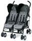 Compact Echo Twin Stroller Practical Double Padded Seats Comfort With Style-coal