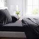 Complete Bedding Sets 600tc 100%cotton Black Solid Size-twin/full/queen/king
