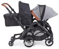 Contours Curve Reversible Seat Twin Double Baby Stroller Graphite Gray NEW 2018