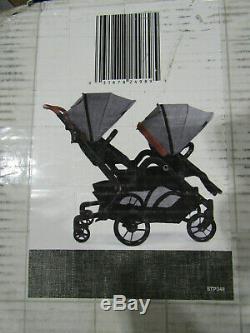 Contours Curve Tandem Double Stroller for Infants, Toddlers or Twins 360° Turn