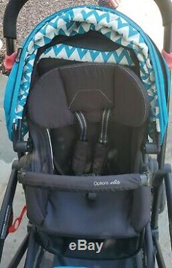Contours Options Elite Tandem Double Twin Stroller Laguna Blue Chicco Adapter