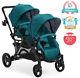 Contours Options Elite Twin Tandem Double Baby Stroller Aruba Teal New 2018