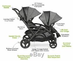 Contours Options Elite Twin Tandem Double Baby Stroller Carbon NEW Upgraded 2018