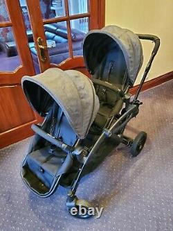 Contours Options Elite Twin Tandem Double Baby Stroller with maxi cosy adapters