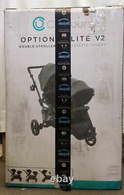 Contours Options Elite V2 Twin Tandem Double Baby Stroller Charcoal
