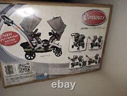 Contours Tandem Optima Double Stroller Face to Face for Infants Graphite Gray