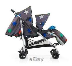 Cosatto Lightweight Tandem Stroller Duo Twin Baby Buggy Double Pushchair Pram