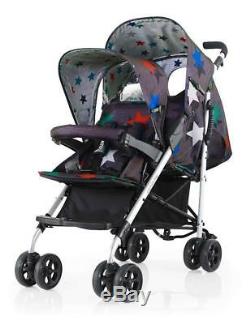 Cosatto Lightweight Tandem Stroller Duo Twin Baby Buggy Double Pushchair Pram