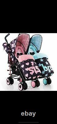 Cosatto Supa Dupa Twin Pushchair Stroller SIS AND BRO