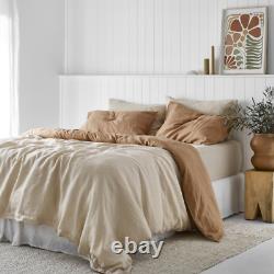 Cream& Sandalwood cotton duvet cover / dual color duvet cover with 4 pillow