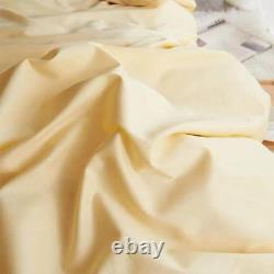 Custard Yellow Linen Bedding Set Queen Comforter Twin Full Queen King Duvet Set