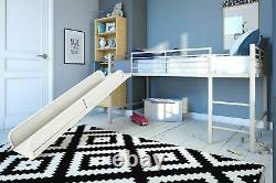 DHP Junior Loft Bed with Slide, Twin, Multiple Colors Available