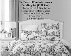 DaDa Bed in a Bag Romantic Roses Lovely Spring Bloom Pink Floral Bedspread Set