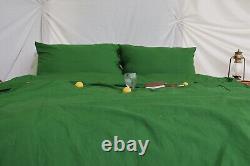 Dark Green Linen Green Duvet Cover Stonewashed Natural Linen Bedding & Bed Cover