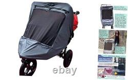 Deluxe Double Stroller Sun Shade (6m+) Universal Sun Cover for Twin