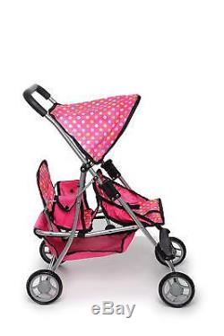 Doll Stroller Twin Baby American Dolls Double Toy Barbie Kids Girl Children Toys