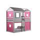 Donco Kids Deer Blind Pink Tent Twin Bunk Bed Loft