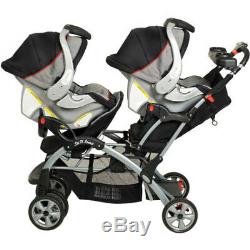 Double Baby Stroller Infant Twin Jogging Buggy Carriage Tandem Car Seat Fold New