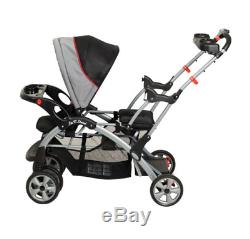 Double Baby Stroller Travel System Infant Twin Car Seat Carrier Buggy New