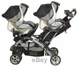 Double Baby Stroller Twin City Tandem Infant Car Seat Carrier Travel Carriage