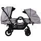 Double Baby Stroller Twin Face To Face Storage Space Grey Reclining Seat Canopy