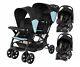 Double Baby Stroller With 2 Car Seats Sit N Stand Travel System Twin Combo New