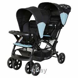 Double Baby Stroller with 2 Car Seats Sit N Stand Travel System Twin Combo New
