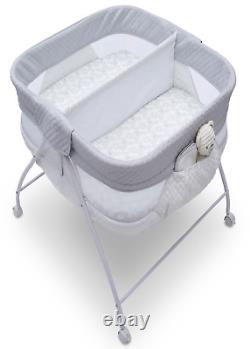 Double Bassinet Compact Twin Newborn Cradle Nursery Center Playard Playpen Bed
